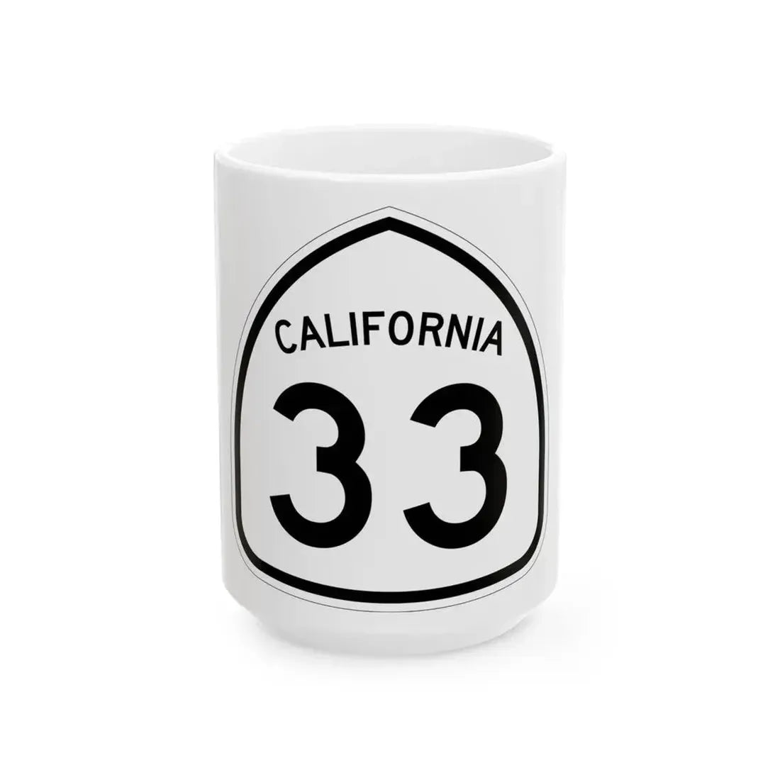 California 33 1957 (California) (Road Sign) White Coffee Mug 15oz - Go Mug Yourself