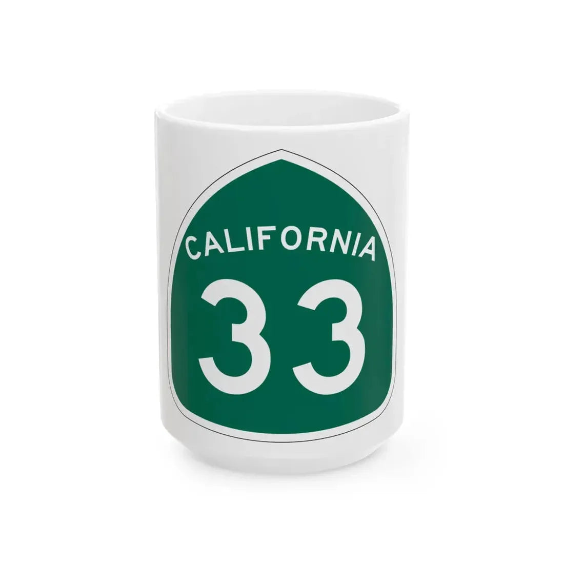 California 33 (California) (Road Sign) White Coffee Mug - Go Mug Yourself