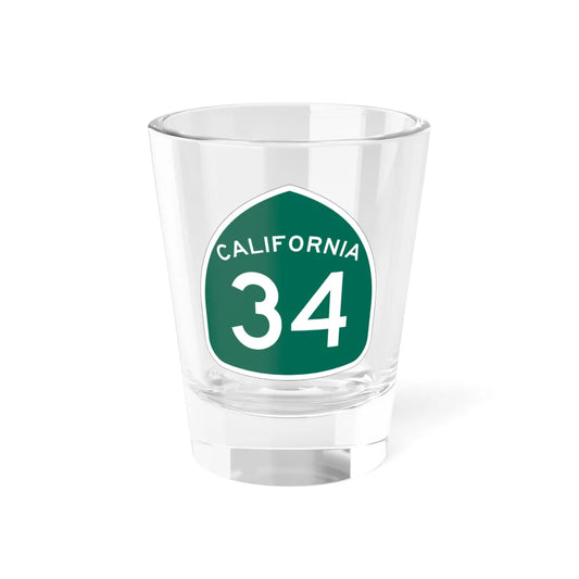 California 34 (California) (Road Sign) Shot Glass 1.5oz 1.5oz - Go Mug Yourself