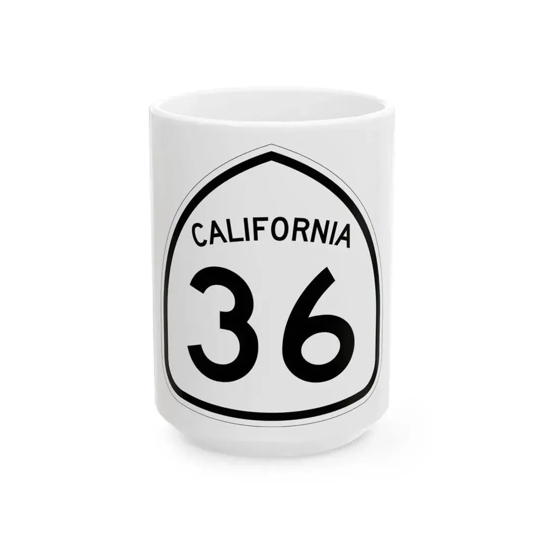 California 36 1957 (California) (Road Sign) White Coffee Mug 15oz - Go Mug Yourself