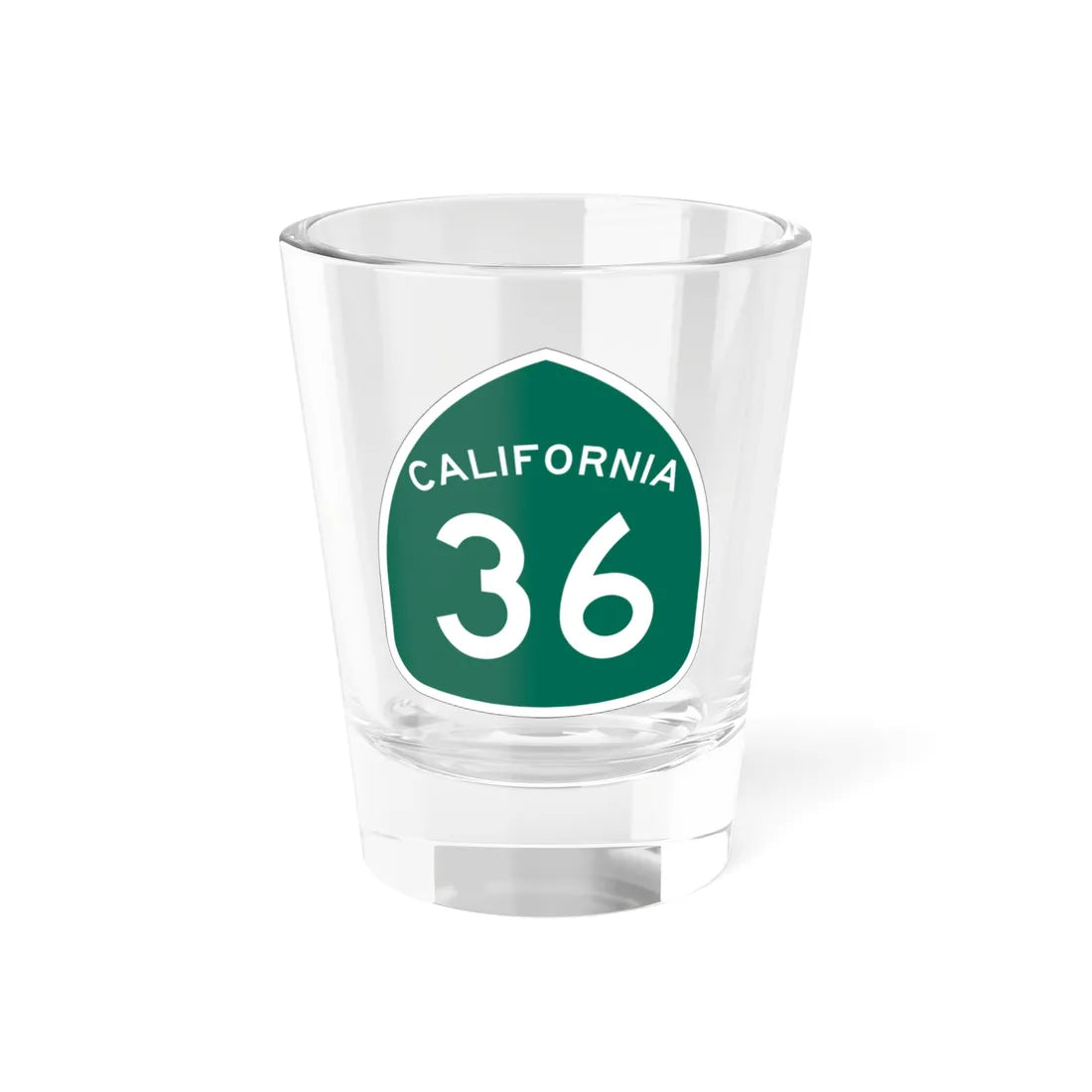 California 36 (California) (Road Sign) Shot Glass 1.5oz 1.5oz - Go Mug Yourself