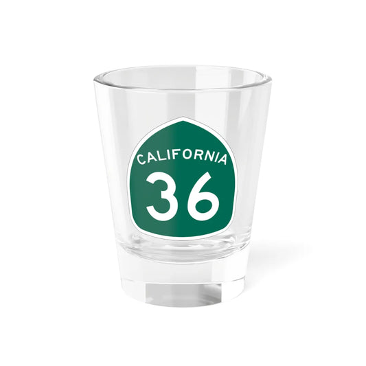 California 36 (California) (Road Sign) Shot Glass 1.5oz 1.5oz - Go Mug Yourself