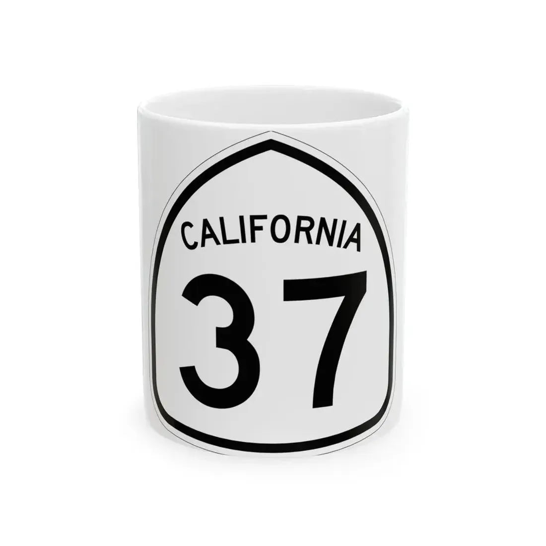 California 37 1957 (California) (Road Sign) White Coffee Mug 11oz - Go Mug Yourself