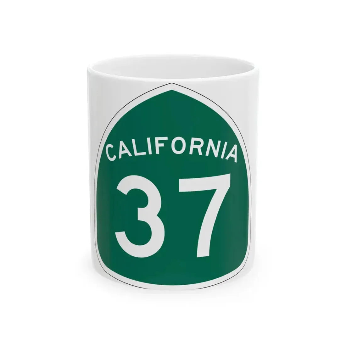 California 37 (California) (Road Sign) White Coffee Mug 11oz - Go Mug Yourself