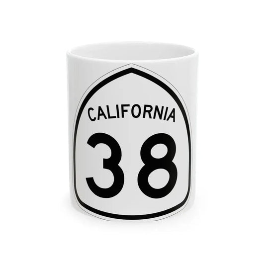 California 38 1957 (California) (Road Sign) White Coffee Mug 11oz - Go Mug Yourself