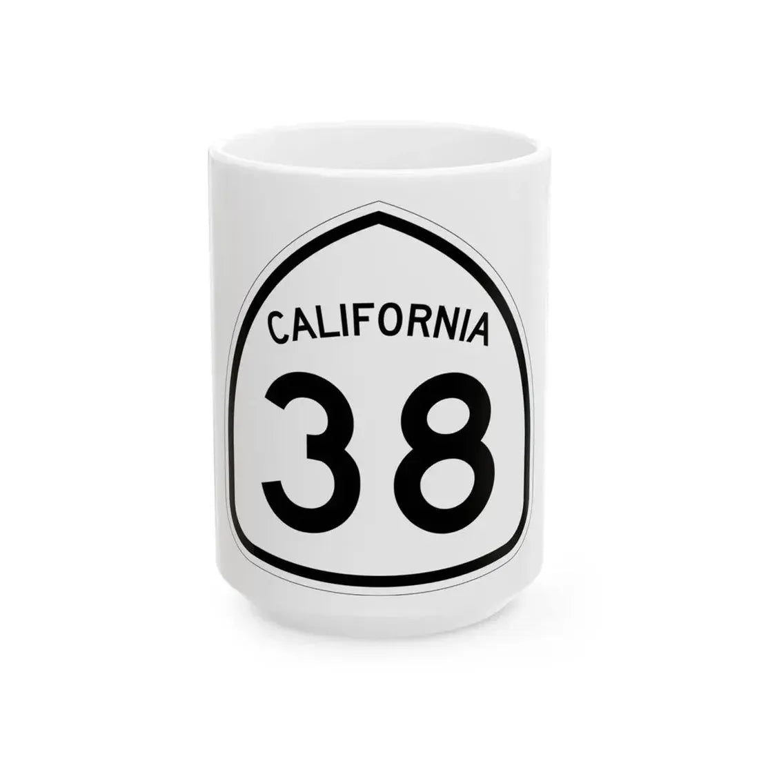 California 38 1957 (California) (Road Sign) White Coffee Mug 15oz - Go Mug Yourself