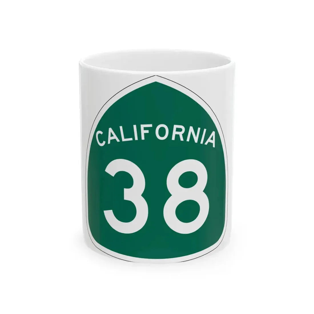 California 38 (California) (Road Sign) White Coffee Mug 11oz - Go Mug Yourself
