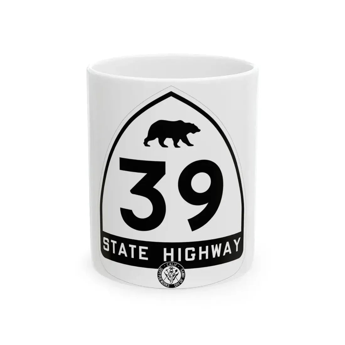 California 39 1948 (California) (Road Sign) White Coffee Mug 11oz - Go Mug Yourself