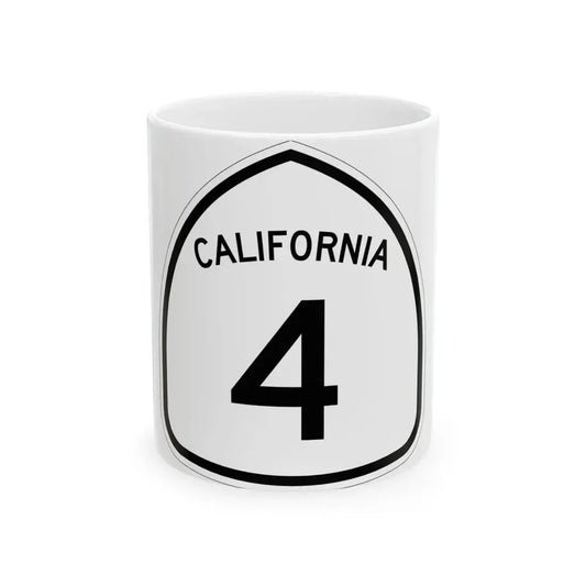 California 4 1957 (California) (Road Sign) White Coffee Mug 11oz - Go Mug Yourself