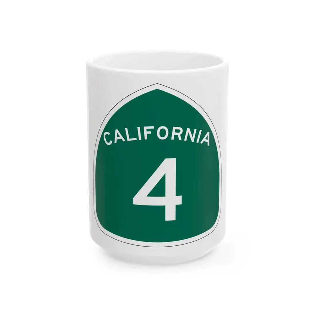 California 4 (California) (Road Sign) White Coffee Mug - Go Mug Yourself