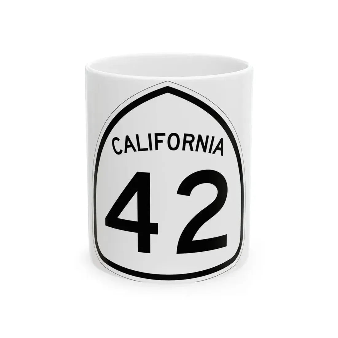 California 42 1957 (California) (Road Sign) White Coffee Mug - Go Mug Yourself