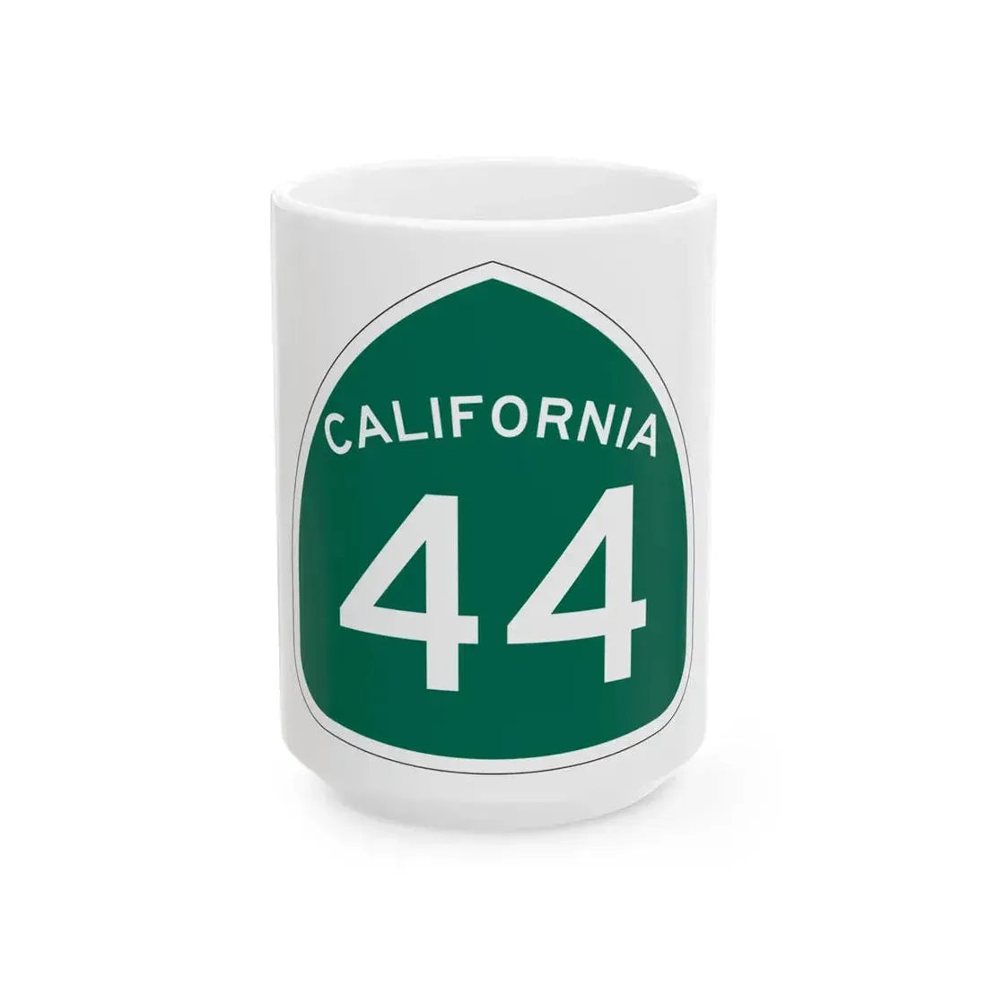 California 44 (California) (Road Sign) White Coffee Mug - Go Mug Yourself