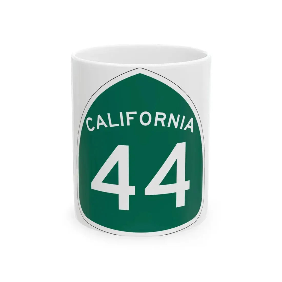 California 44 (California) (Road Sign) White Coffee Mug - Go Mug Yourself