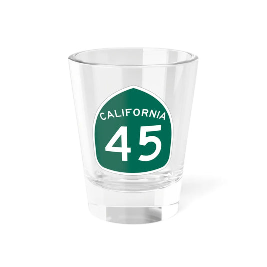 California 45 (California) (Road Sign) Shot Glass 1.5oz 1.5oz - Go Mug Yourself
