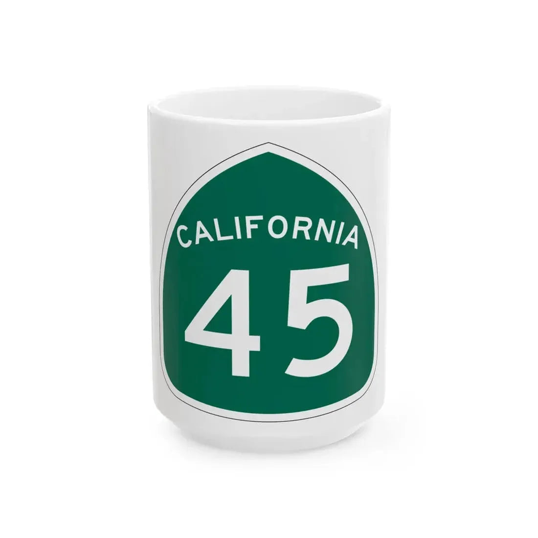 California 45 (California) (Road Sign) White Coffee Mug - Go Mug Yourself