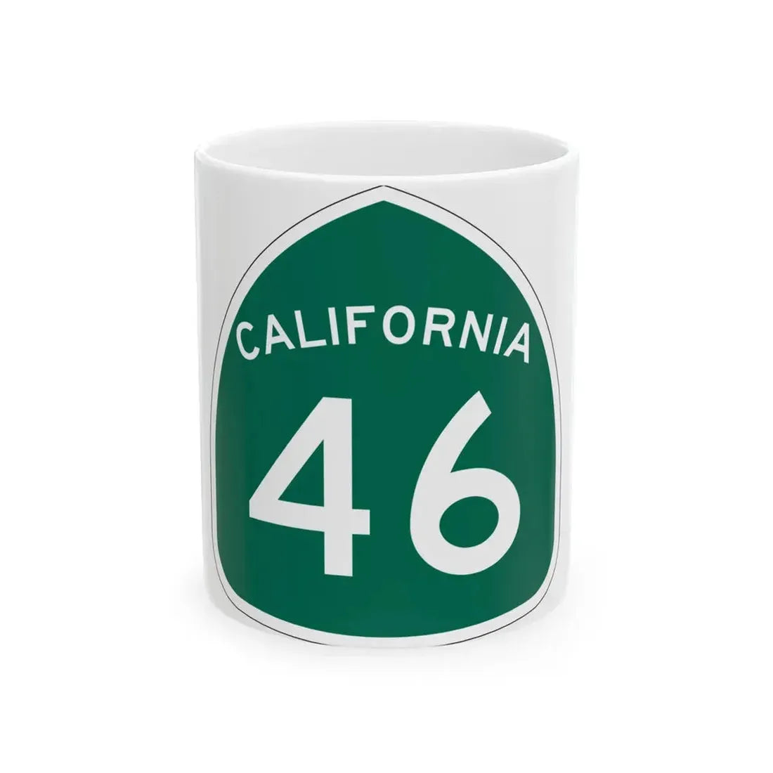 California 46 (California) (Road Sign) White Coffee Mug 11oz - Go Mug Yourself
