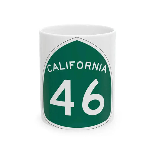 California 46 (California) (Road Sign) White Coffee Mug 11oz - Go Mug Yourself