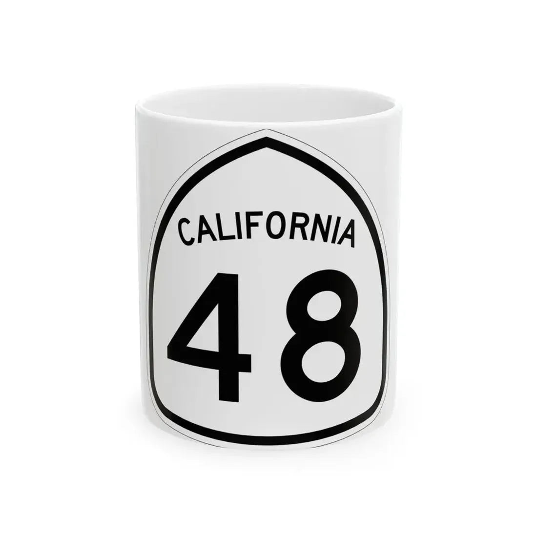 California 48 1957 (California) (Road Sign) White Coffee Mug 11oz - Go Mug Yourself