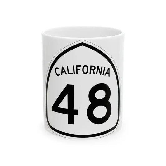California 48 1957 (California) (Road Sign) White Coffee Mug 11oz - Go Mug Yourself