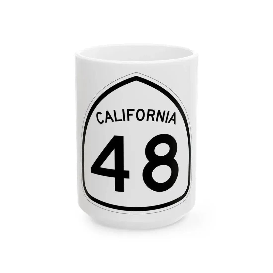 California 48 1957 (California) (Road Sign) White Coffee Mug - Go Mug Yourself