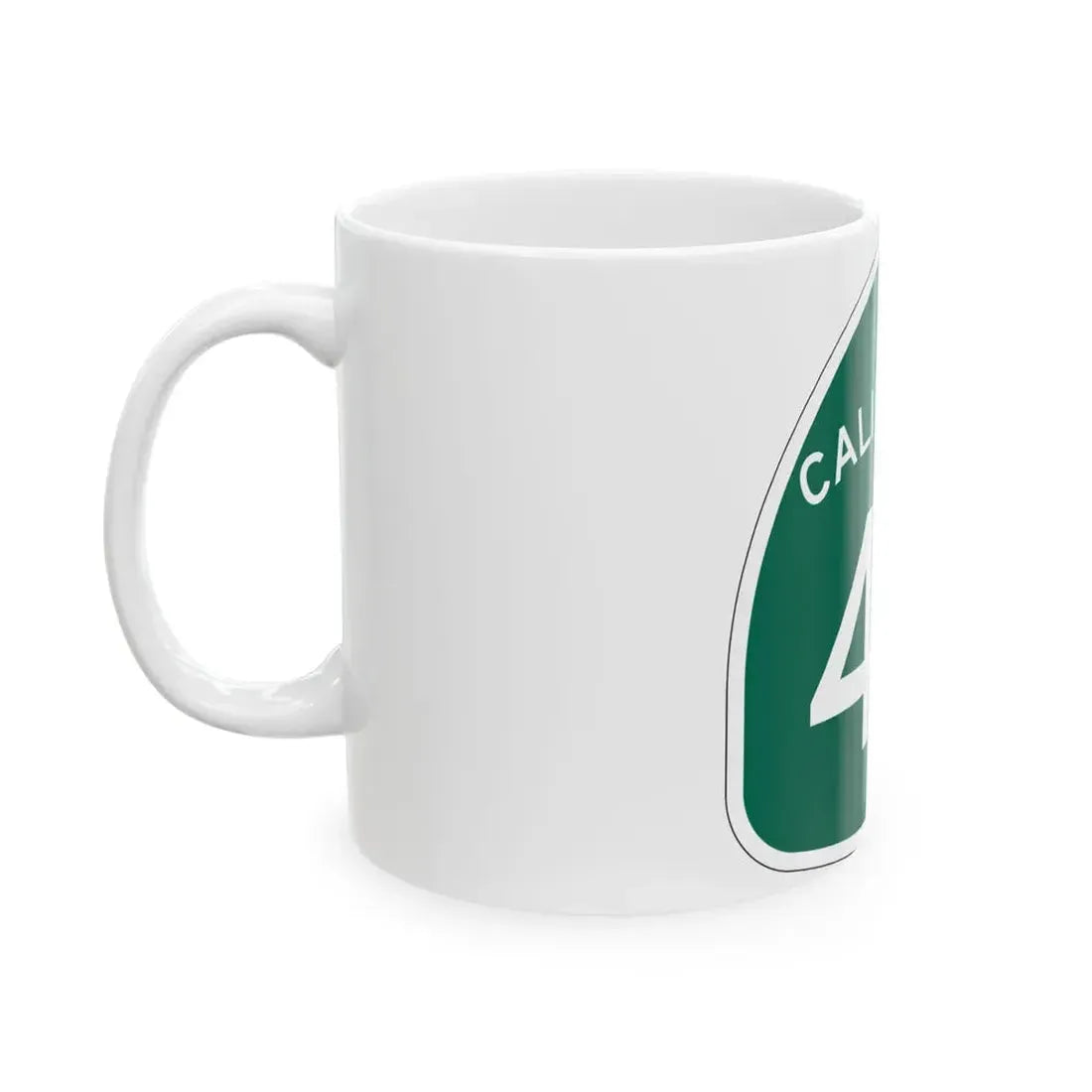 California 48 (California) (Road Sign) White Coffee Mug - Go Mug Yourself
