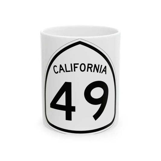 California 49 1957 (California) (Road Sign) White Coffee Mug 11oz - Go Mug Yourself