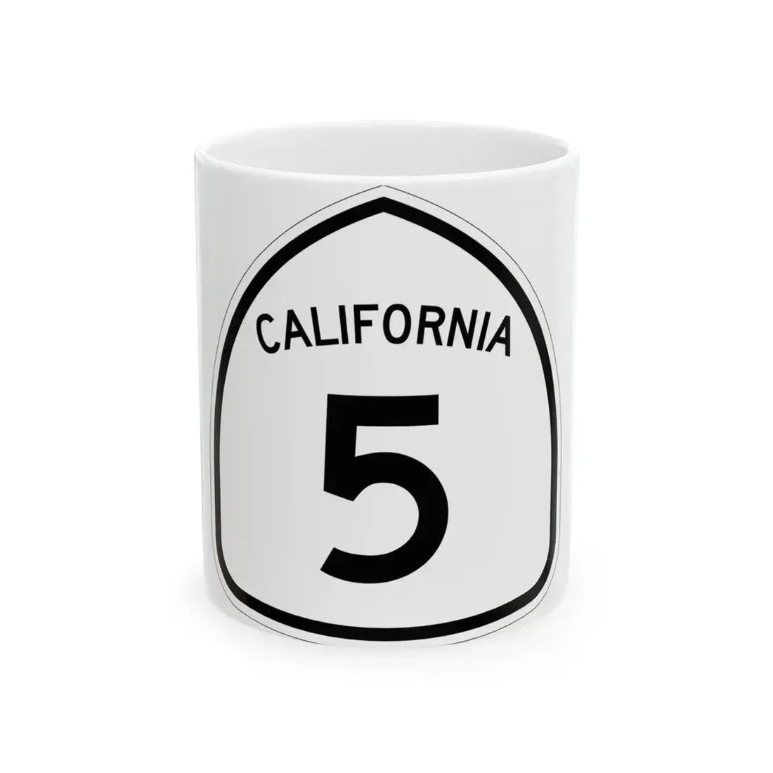 California 5 1957 (California) (Road Sign) White Coffee Mug 11oz - Go Mug Yourself