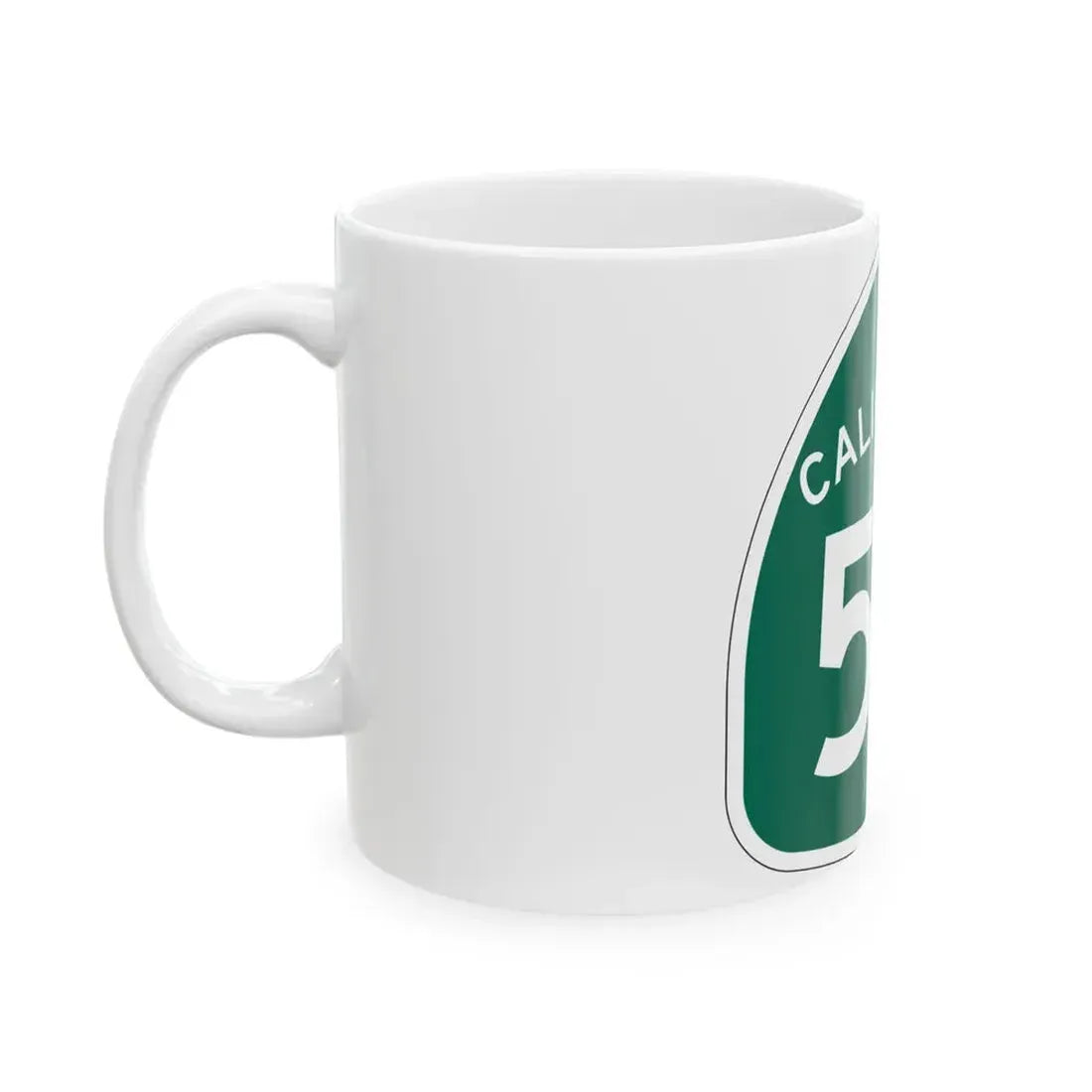 California 50 (California) (Road Sign) White Coffee Mug - Go Mug Yourself