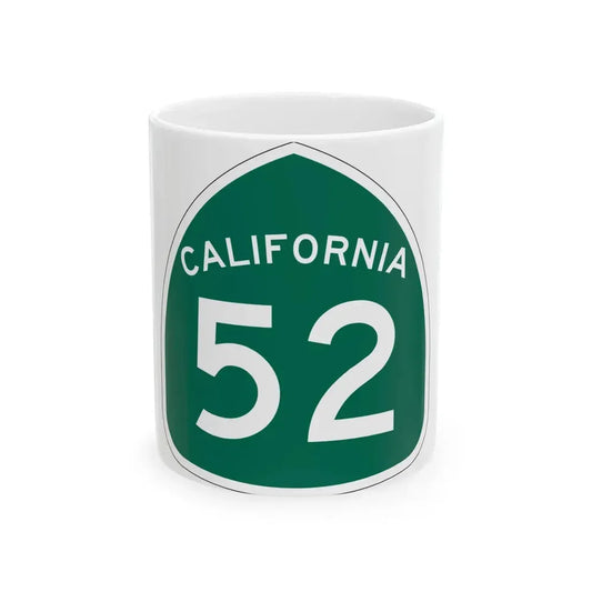 California 52 (California) (Road Sign) White Coffee Mug 11oz - Go Mug Yourself