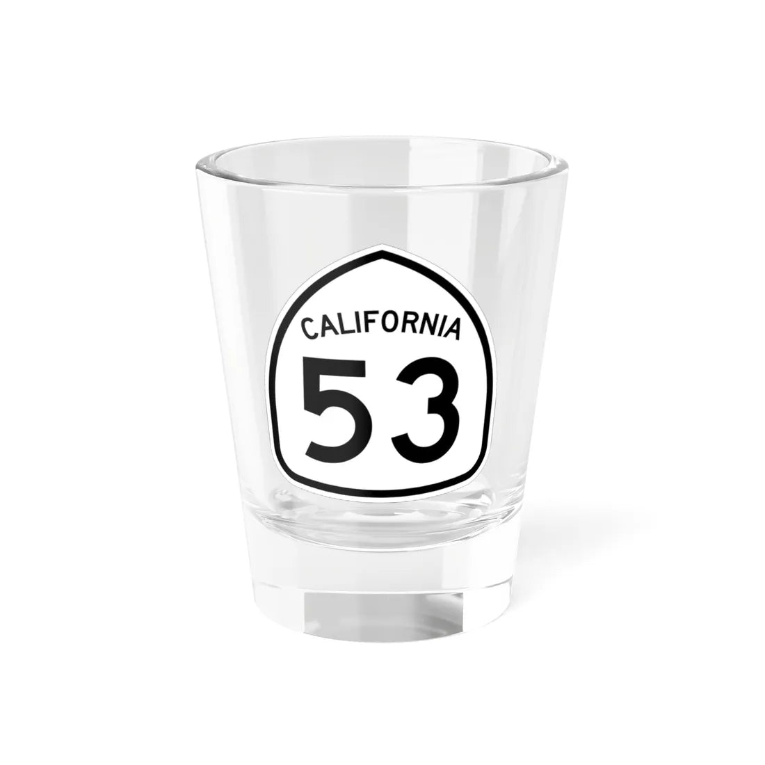 California 53 1957 (California) (Road Sign) Shot Glass 1.5oz 1.5oz - Go Mug Yourself
