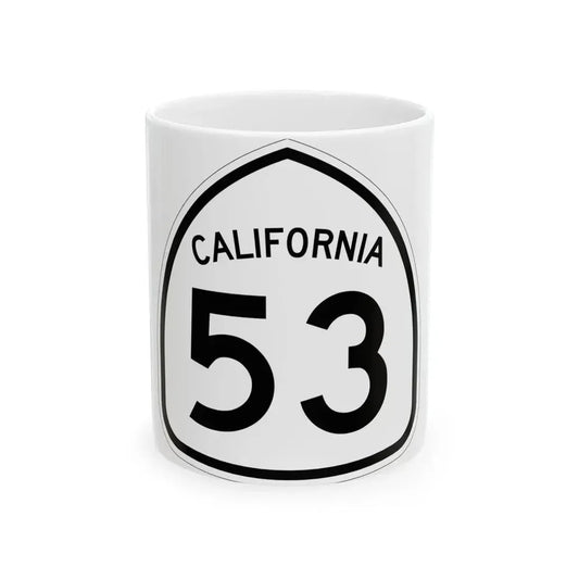 California 53 1957 (California) (Road Sign) White Coffee Mug 11oz - Go Mug Yourself