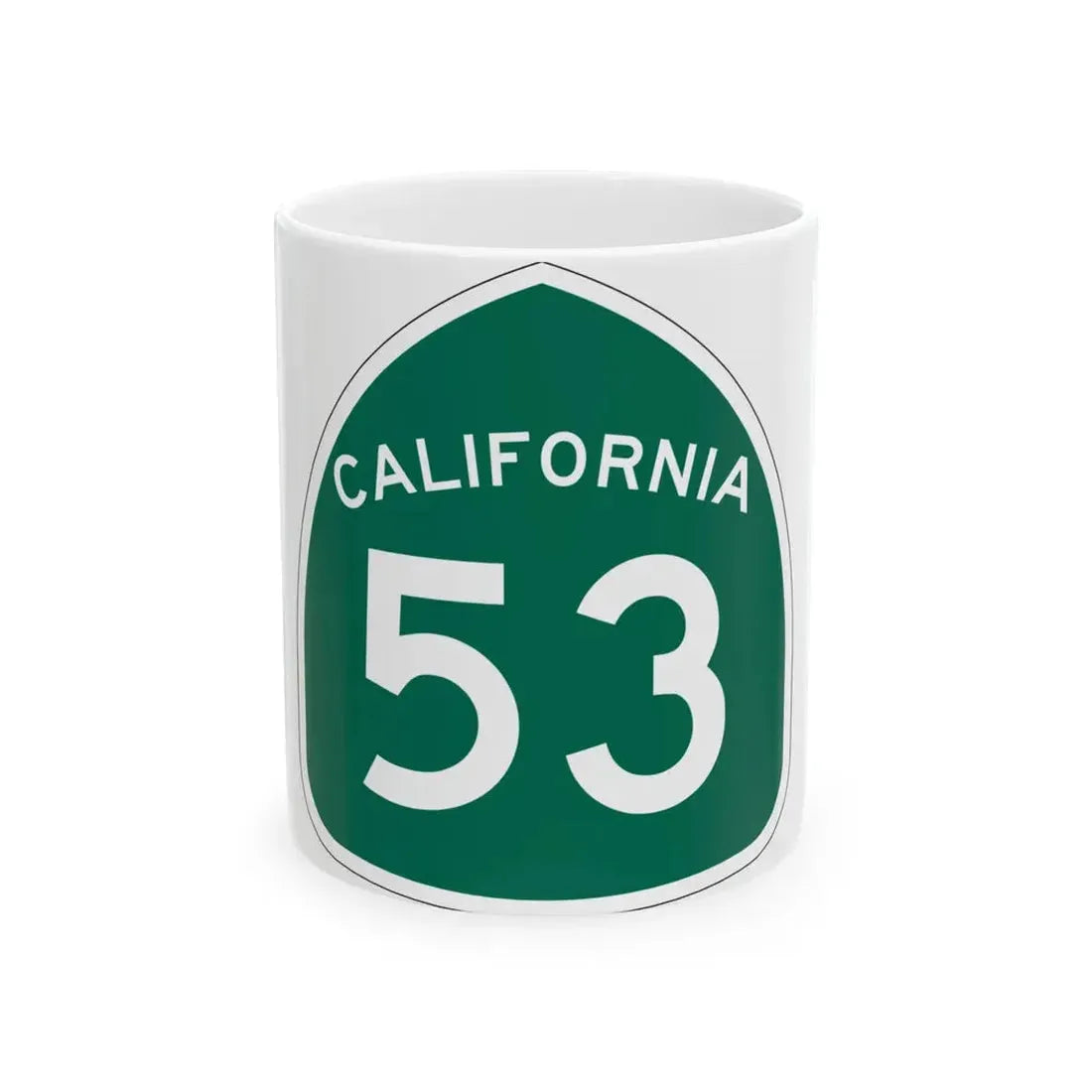 California 53 (California) (Road Sign) White Coffee Mug 11oz - Go Mug Yourself