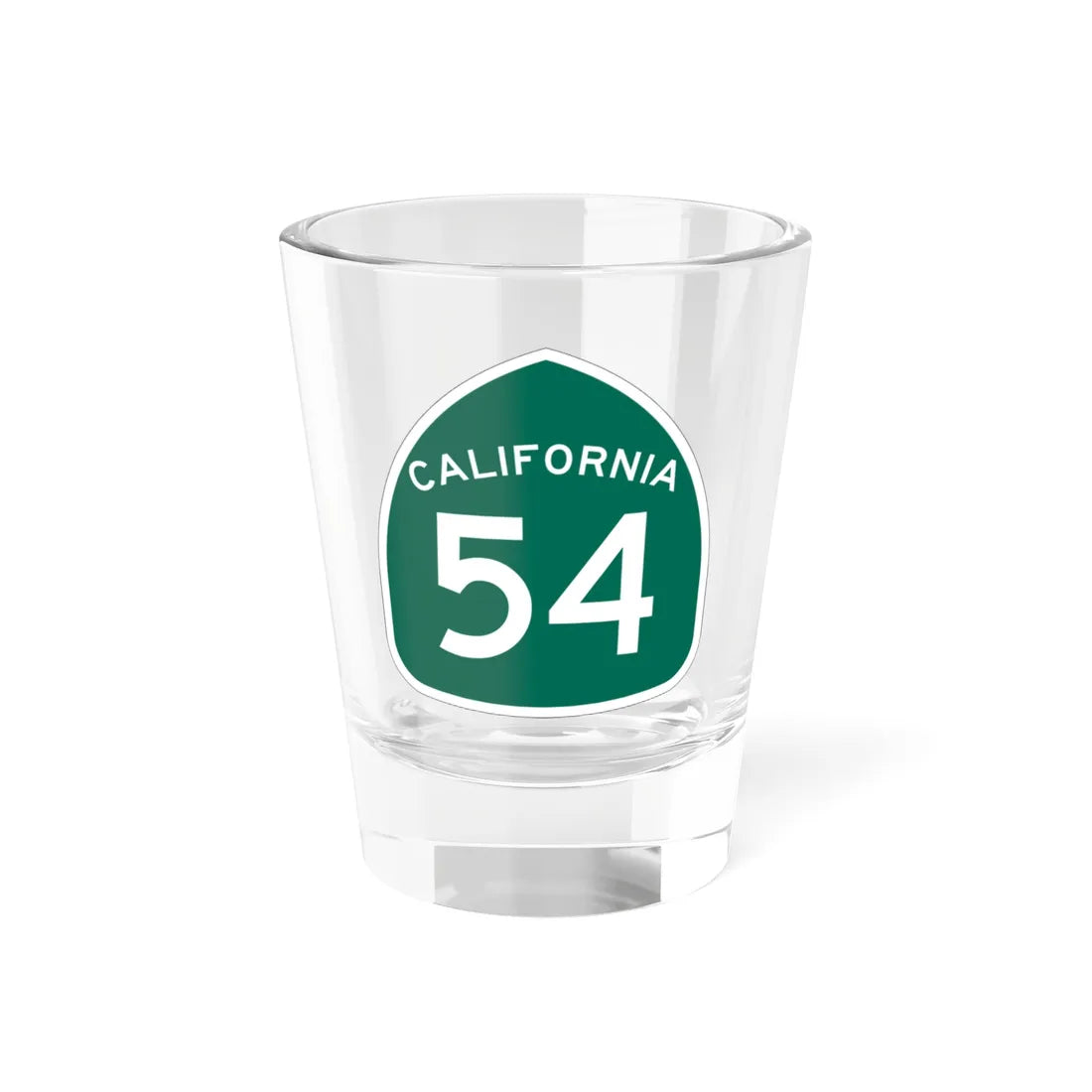 California 54 (California) (Road Sign) Shot Glass 1.5oz 1.5oz - Go Mug Yourself