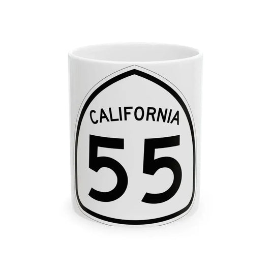 California 55 1957 (California) (Road Sign) White Coffee Mug 11oz - Go Mug Yourself