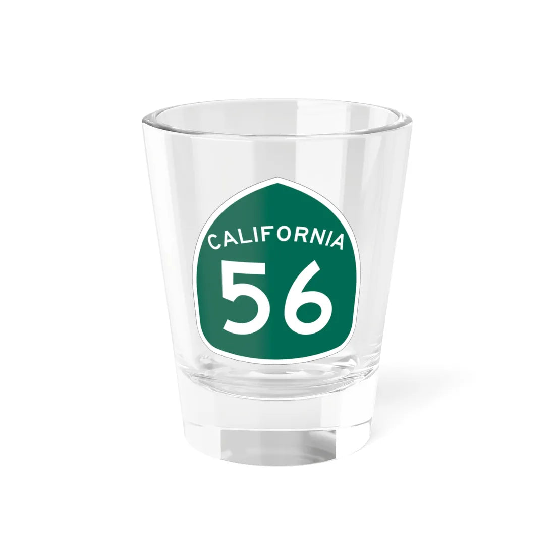 California 56 (California) (Road Sign) Shot Glass 1.5oz 1.5oz - Go Mug Yourself