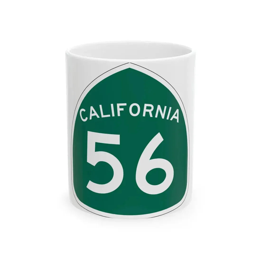 California 56 (California) (Road Sign) White Coffee Mug 11oz - Go Mug Yourself