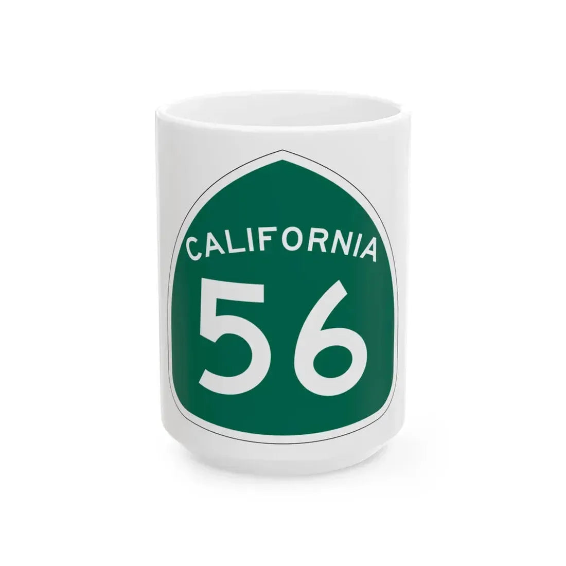 California 56 (California) (Road Sign) White Coffee Mug 15oz - Go Mug Yourself