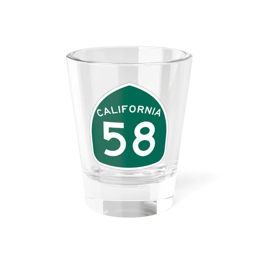 California 58 (California) (Road Sign) Shot Glass 1.5oz 1.5oz - Go Mug Yourself