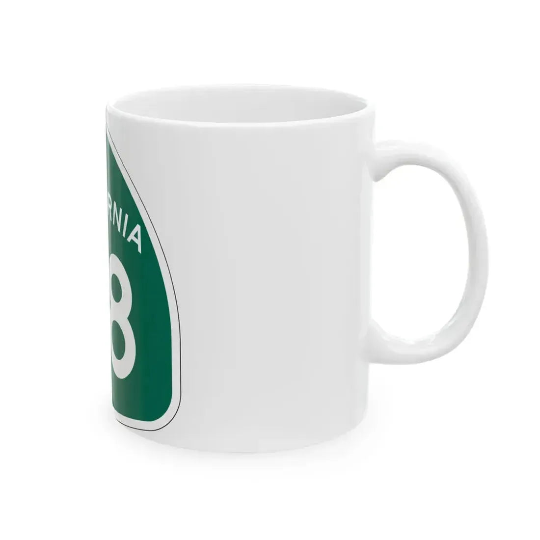 California 58 (California) (Road Sign) White Coffee Mug - Go Mug Yourself