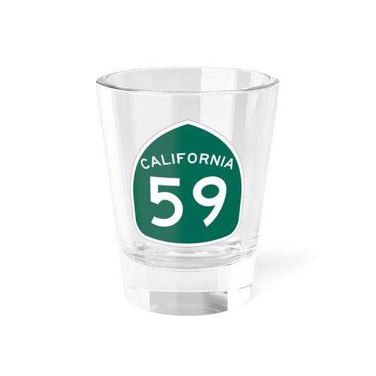 California 59 (California) (Road Sign) Shot Glass 1.5oz 1.5oz - Go Mug Yourself