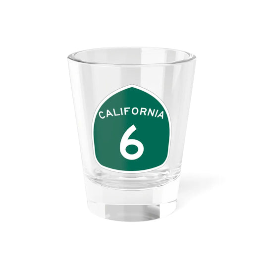 California 6 (California) (Road Sign) Shot Glass 1.5oz 1.5oz - Go Mug Yourself
