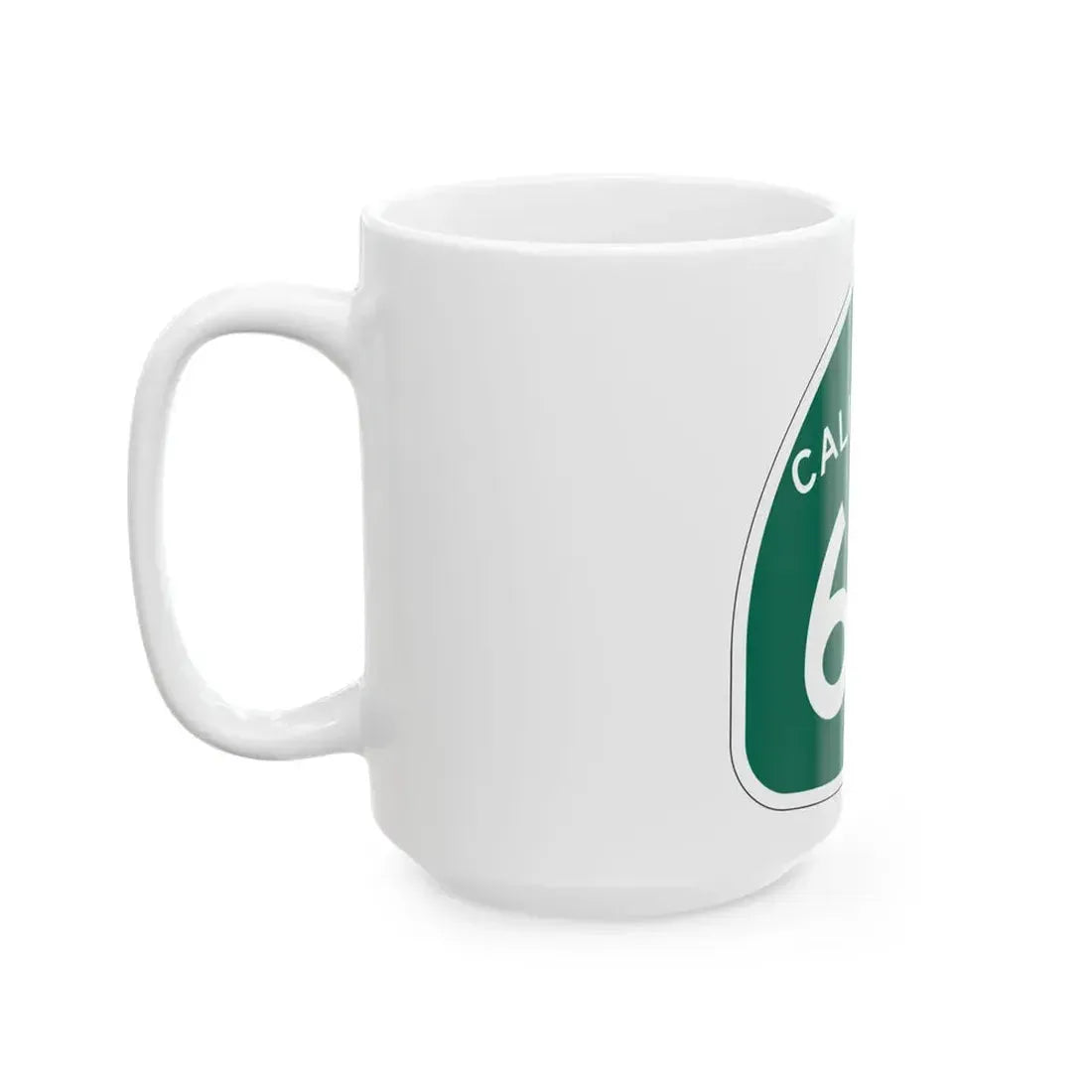 California 60 (California) (Road Sign) White Coffee Mug - Go Mug Yourself