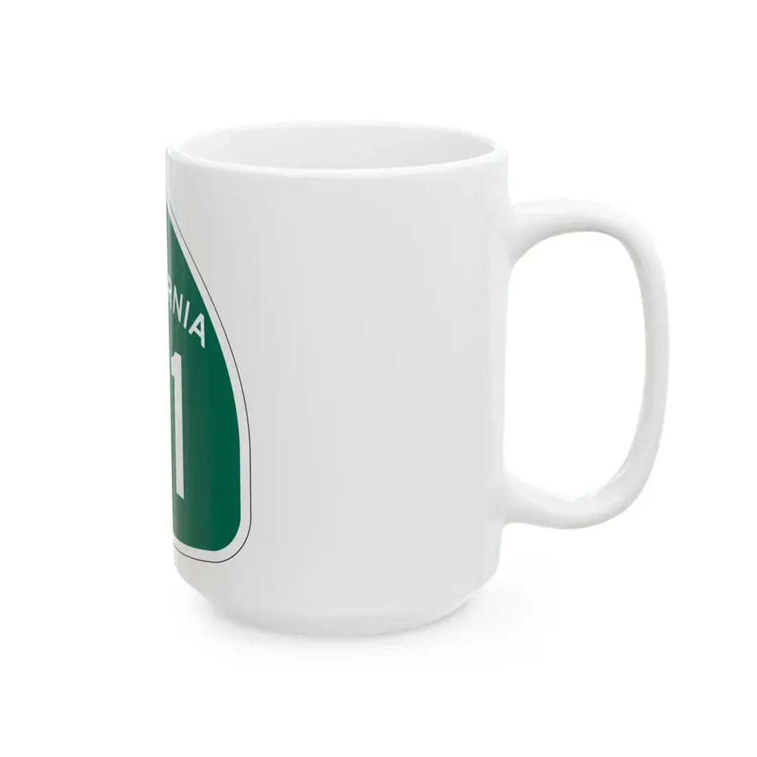California 61 (California) (Road Sign) White Coffee Mug - Go Mug Yourself