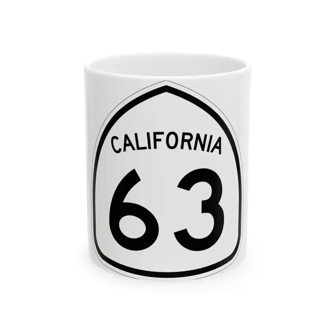 California 63 1957 (California) (Road Sign) White Coffee Mug 11oz - Go Mug Yourself