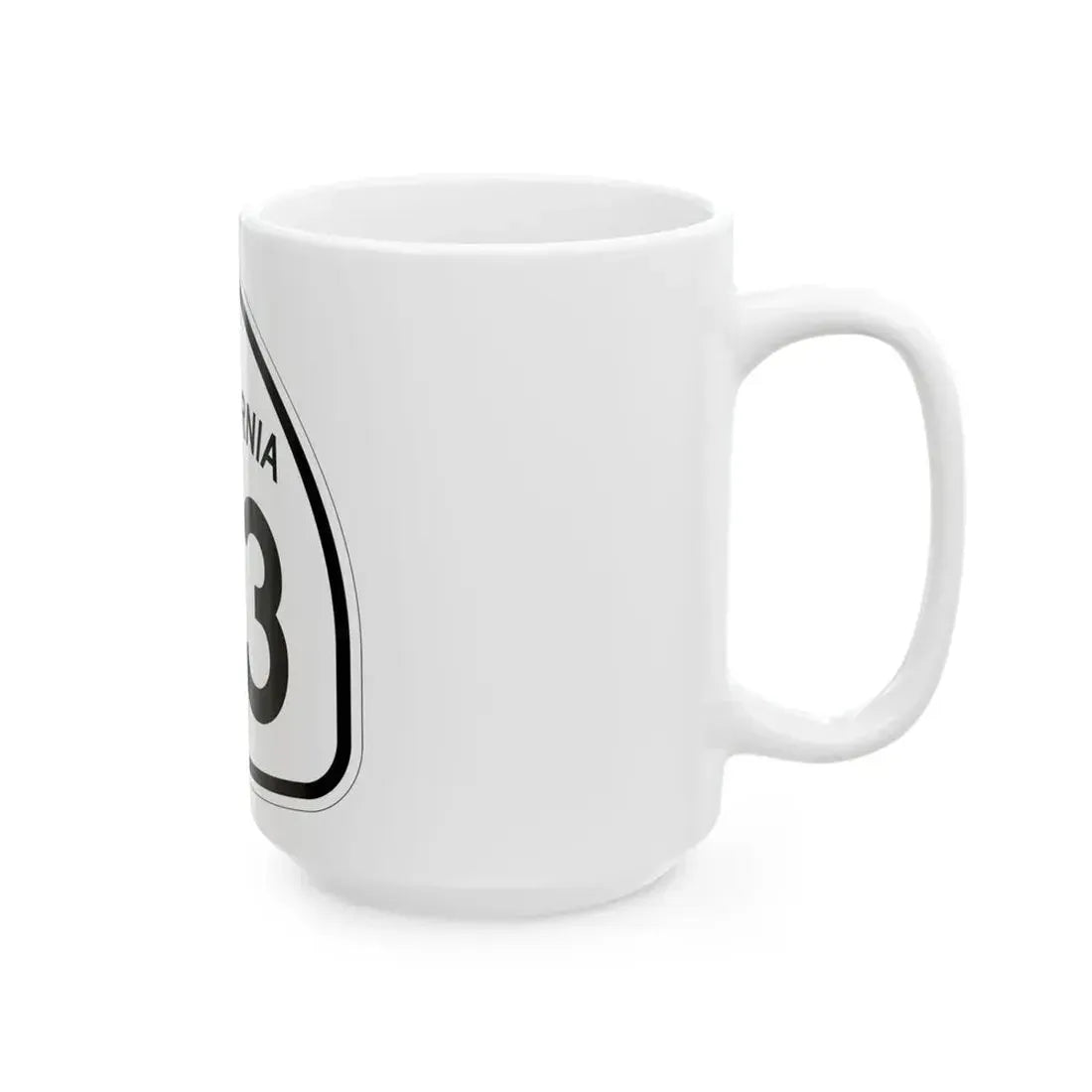 California 63 1957 (California) (Road Sign) White Coffee Mug - Go Mug Yourself