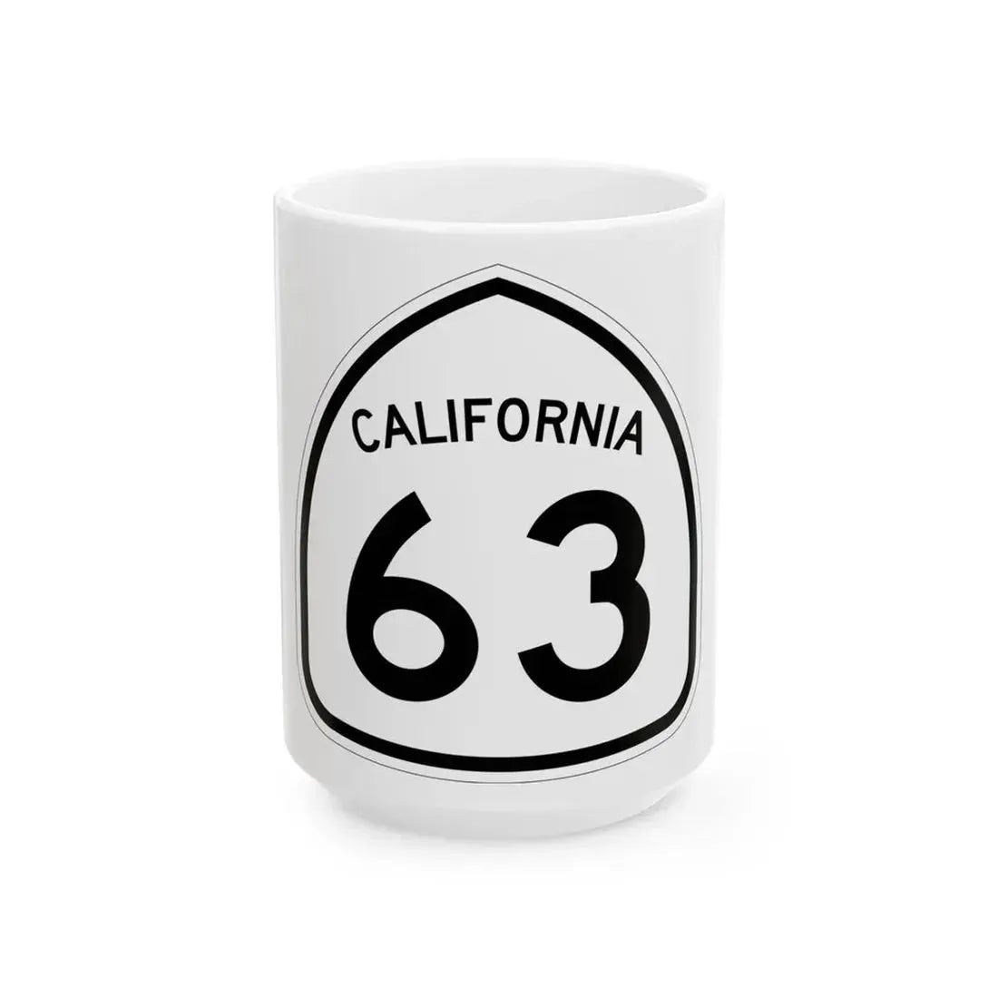 California 63 1957 (California) (Road Sign) White Coffee Mug - Go Mug Yourself