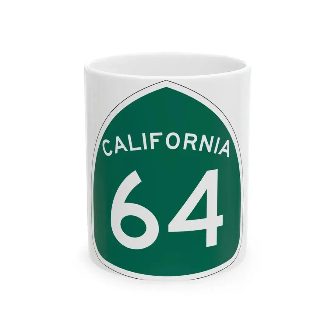 California 64 (California) (Road Sign) White Coffee Mug 11oz - Go Mug Yourself