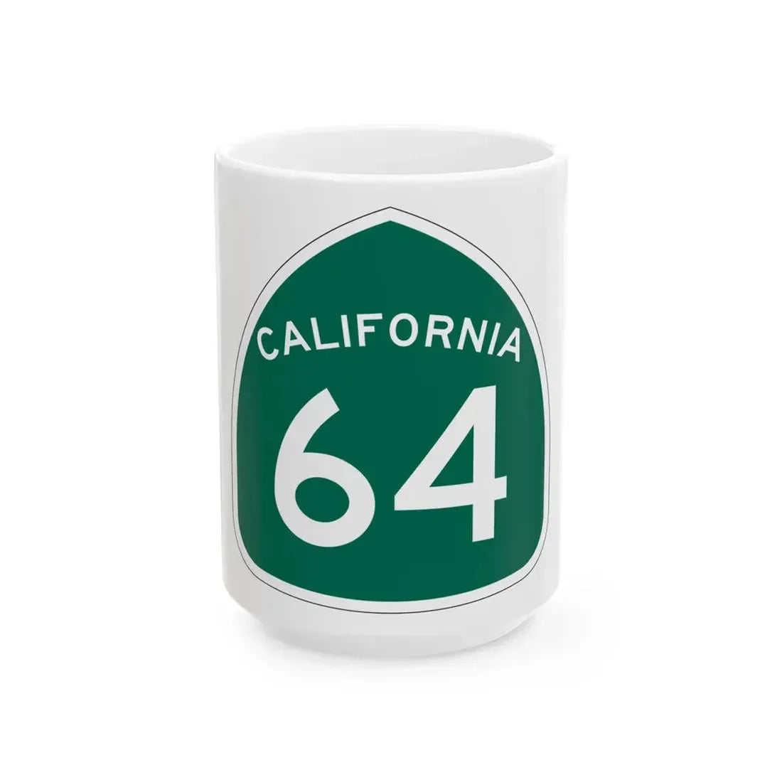 California 64 (California) (Road Sign) White Coffee Mug 15oz - Go Mug Yourself
