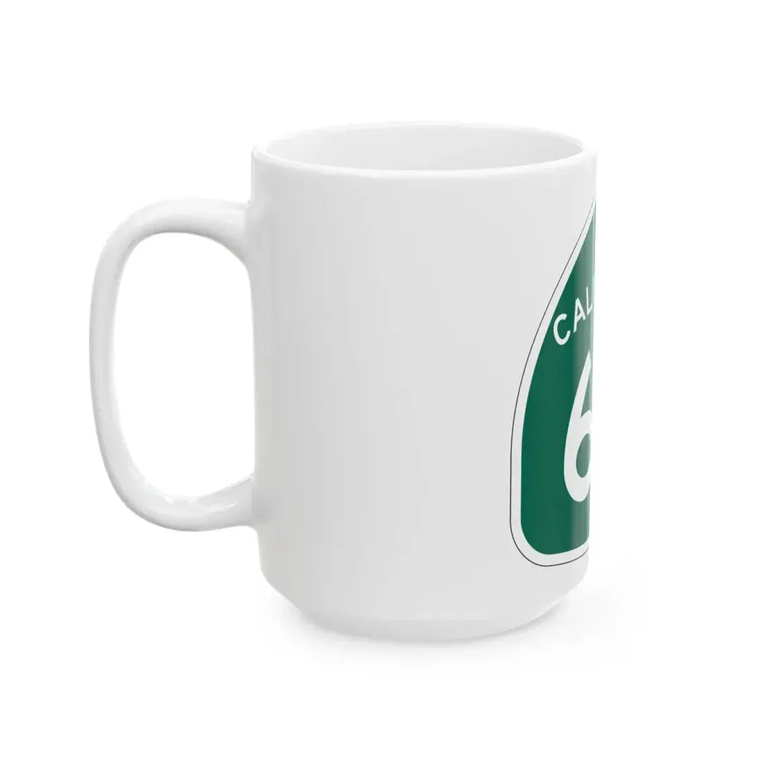 California 64 (California) (Road Sign) White Coffee Mug - Go Mug Yourself