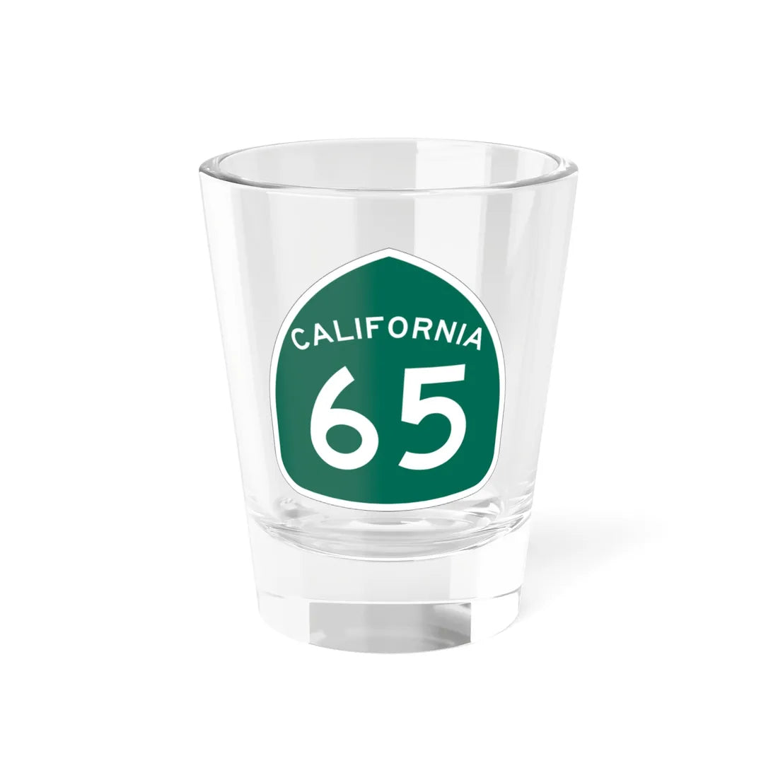 California 65 (California) (Road Sign) Shot Glass 1.5oz 1.5oz - Go Mug Yourself